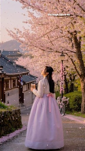 Cherry Blossom Dreams in Seoul | Through Terra 4K 🌸🇰🇷#shorts #travel