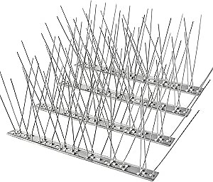 Bird Spikes 3.28FT, 304 Stainless Steel Bird Deterrents Spikes for Outside to Keep Birds Away Birds Scare Devices Outdoor 4Pcs