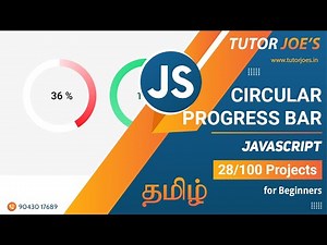Dynamic Circular Progress Bar | Tutor Joe's | JavaScript 28/100 Projects