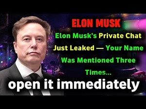 ✉️ Elon Musk’s Private Chat Just Leaked — Your Name Was Mentioned Three Times…