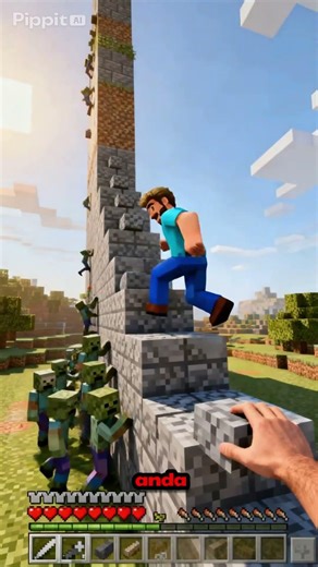 Minecraft Creeper'dan Kaçış!! #minecraft #minecraftshorts #minecraftmemes