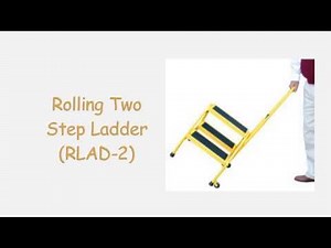 Rolling Two Step Ladder (RLAD-2) Heavy Duty Two Step Ladder