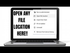 How To Open File Location Of Any Files Or Apps In Laptop Or Computer