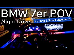 BMW 740d xDrive POV Night Drive: Ambient Light, My Modes, Bowers & Wilkins Soundsystem