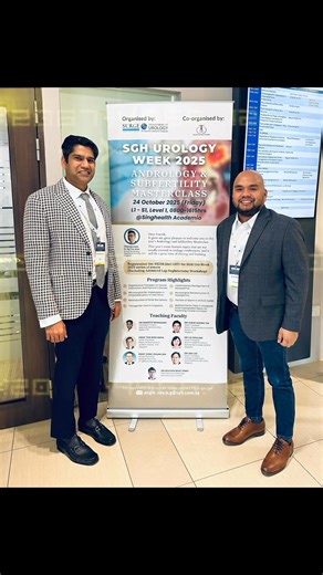 Privileged to learn from a distinguished mentor in MALE INFERTILITY during Singapore General Hospital Urology Week 2025: Andrology and Subfertility Masterclass. | Dr. Marlon Martinez & Male Infertility