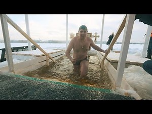 I Dip Into The Icy Holy Water. Baptism of Jesus. St. Petersburg, Russia