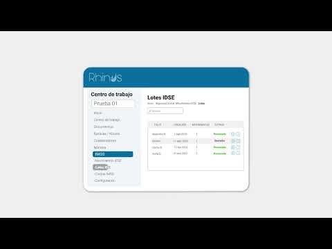 Flujo completo de movimientos IDSE en Rhinus | Guía técnica paso a paso