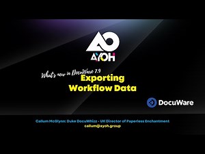 Exporting Workflow Data - What's New In DocuWare 7.9
