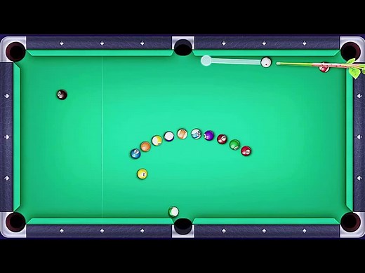 Exciting Virtual Pool Game Action on Green Felt Table