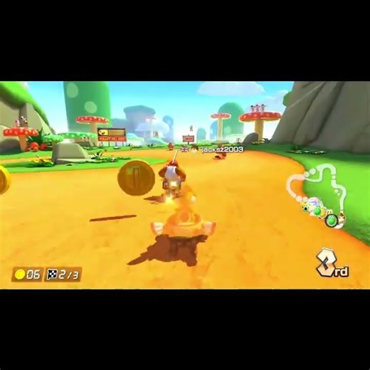 This goomba goes flying in Mario Kart 8 Deluxe #mario