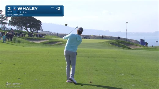 Vince Whaley goes right at the flag to set up birdie at Farmers