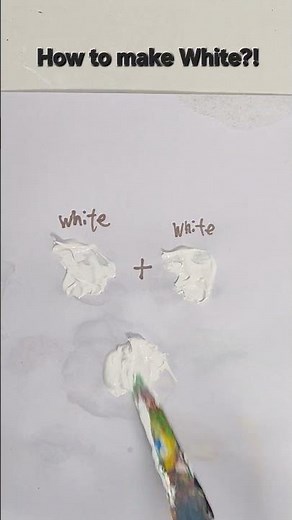 How to make White from just White + White ?! #oddlysatisfying #colormixing #white