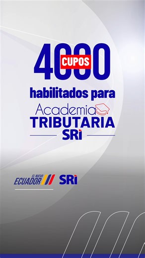 ¡Que locura🙌! 4.000 cupos habilitados para la primera edición de la #AcademiaTributaria del SRI. Aquí te contamos más ⤵️ #ELNuevoEcuador | Servicio de Rentas Internas