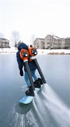 DIY Jet-Powered Snowboards! Leaf Blower Madness 😱❄️
