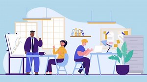 Colleagues Communicating Workplace 2d Cartoon Animation Stock Footage Video (100% Royalty-free) 3520550705 | Shutterstock