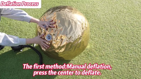 6PCS Inflatable Mirror Balls with Electric Pump,Large Disco Balls Decor Reusable PVC Balloon for Large Event, Party, Concerts, Stage, Wedding Decoration(Gold, 6pcs+Pump)