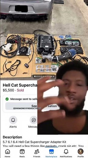 How I built my hellcat supercharger for CHEAP!🔥💰 #explore #viral #dremoneyproductions #reels #like