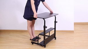 Small Desk for Laptop Small Space Portable Table Living Room Sofa Bedroom Bedside with Storage Home Office Adjustable Height Desk Removable Home Office Table Furniture Size 32 * 16 Inche Black D