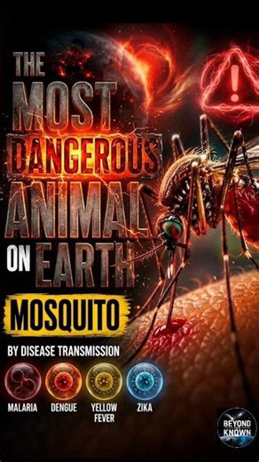The World's Most Dangerous Insect💀| Shocking Mosquito Facts #facts