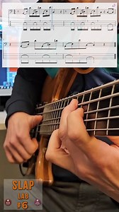 SlapLab # 6 Octave slap groove starting from open A. Hammer-on into the octave, offbeat accents, major 3rd color. Short, rhythmic, straight to the point. #SlapLab #SlapLab6 #SlapBass #BassGroove #basstutorial | Peter Bornschein