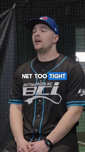 A looser net = longer net life. ⚾ #BattingCageTips #battingcages #battingcagesinc
