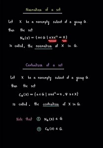 Concept of normalizer and centralizer of a subgroup. #abstractalgebra#normalizer#centralizer