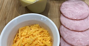 Savory Eggless Ham and Dairy Free Cheese Muffins Recipe