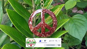 How to make peace symbol Keychain with Coconut shell at home