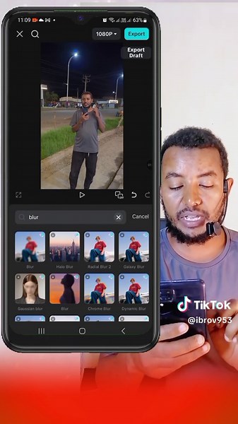 How to blur video background