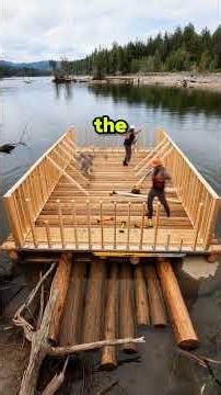 I Built a Floating GLASS Living Room! #Shorts