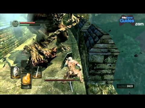 Dark Souls Walkthrough - Taurus Demon Boss Battle (Part 008) | WikiGameGuides