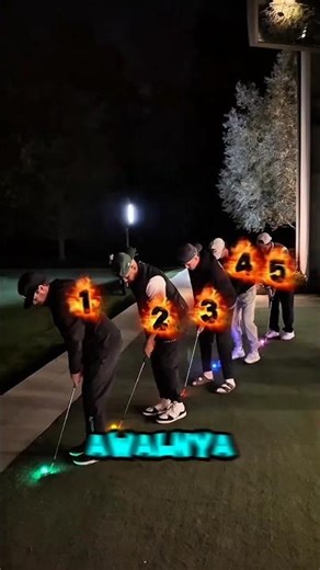 When 5 Golfers Hit the Ball Simultaneously‼️ #shorts #golf #viralvideo