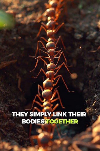 How Ants Build Living Bridges