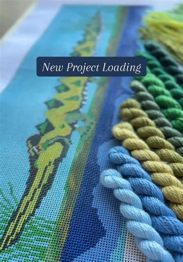 Needlepoint Canvas Project: Alligator Design for Beginners