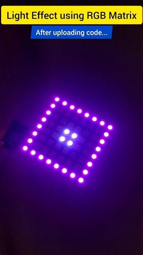 Light effect using RGB matrix 🔥 #circuitstories #arduino #diyprojects #rgbmatrix