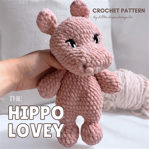 Hippo Crochet Pattern – Amigurumi Plush Snuggler Keepsake Lovey – Safari Nursery Stuffed Animal Toys – Easy Baby Shower Gift - Etsy