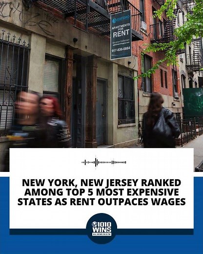 New York, New Jersey ranked among top 5 most expensive states as rent outpaces wages