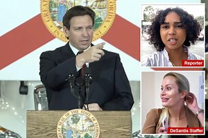 DeSantis' office calls out local reporter who was caught on hot mic saying it's her job to make gov 'uncomfortable'