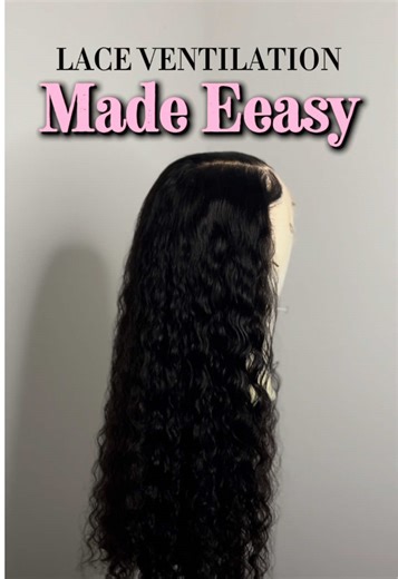 How to ventilate your lace wig or lace closure as a beginner. This is a BEGINNER tutorial only, an easy way around what is a complex process. You’ll never need a new closure again ❤️ #wigventilating #rawhair #virginhair This wig is from Hair Trunk 🥰
