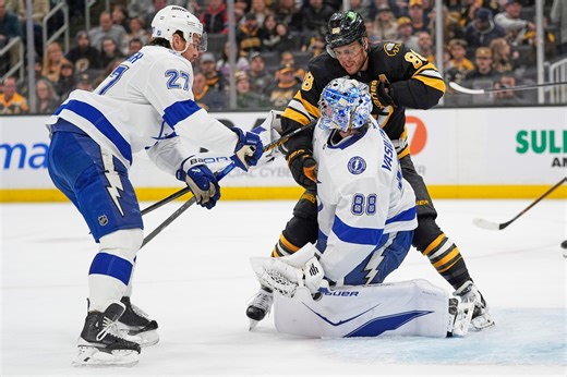 Emil Lilleberg scores late as Lightning beat Bruins 2-1; Boston clinches playoff spot later