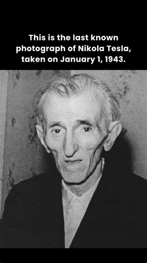 Nikola Tesla's Last Known Photo #history #nikolatesla #historyfacts
