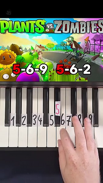 PvZ Graze the Roof Piano Tutorial #shorts