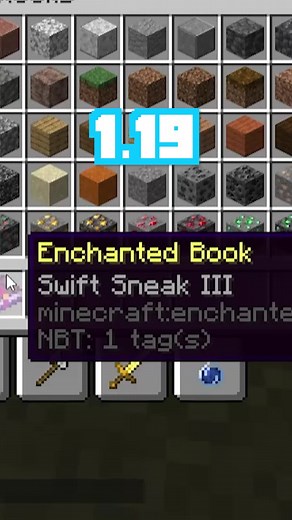 New Enchantment Book 'Swift Sneak' in Minecraft 1.19