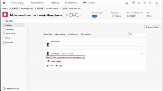 イシューの操作方法 | Adobe Workfront