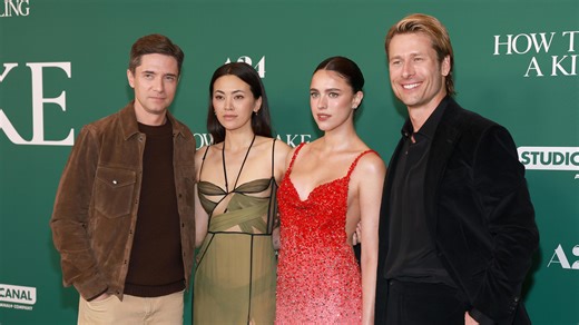 Those are our great movie stars. Topher Grace admires Glen Powell