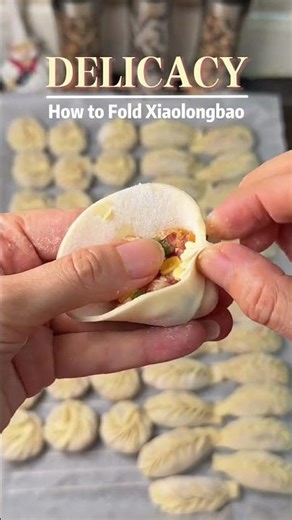 Want perfect xiaolongbao skin? Here’s how to wrap it with easy folds and soft texture.#food #skill