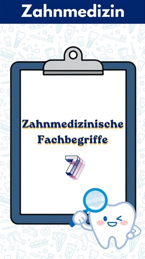 7- Zahnmedizinische Fachbegriffe Zahnarzt Deutsch lernen für FSP Fachsprache Zahnmedizin & ZFA