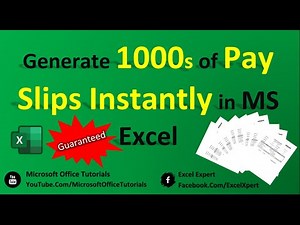 Instantly Generate 1000s of Pay Slips in Excel from Salary Sheet (Awesome Time Saving Trick)
