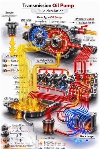 ⚙️ Gear Type Oil Pump #automobile #mechanic