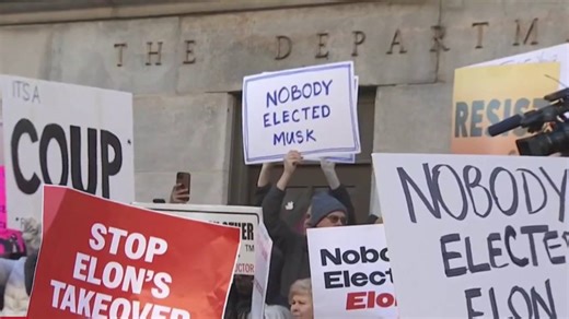 Federal workers protest over DOGE access to Treasury Dept. data